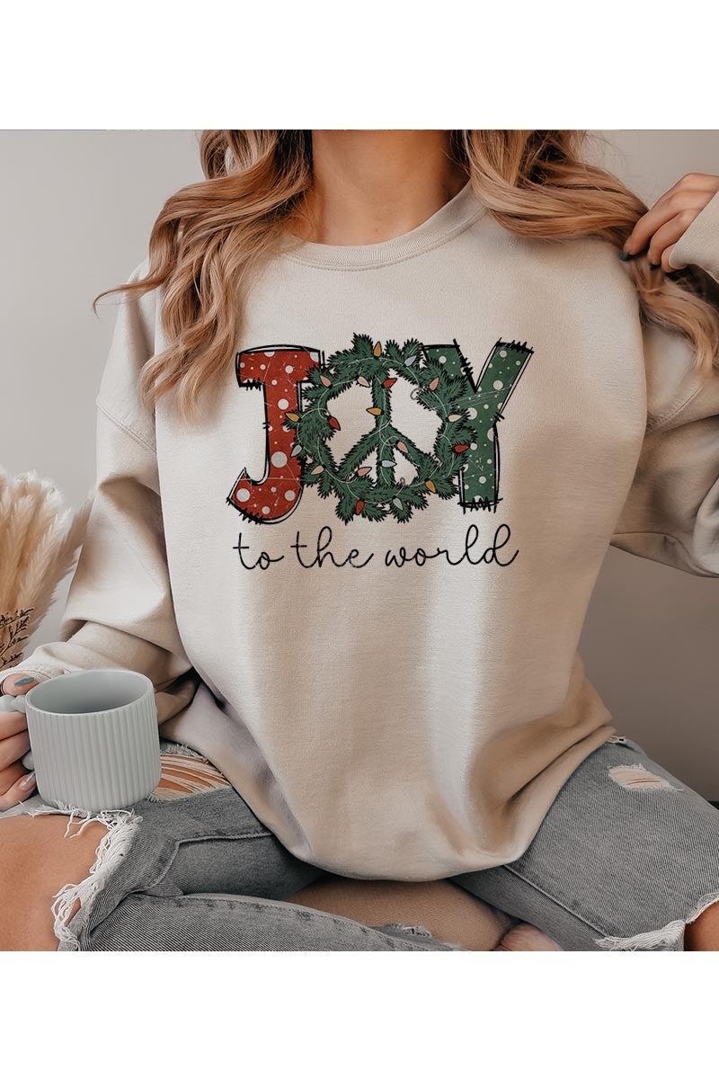 Joy To The World | Christmas Unisex Fleece Sweatshirt