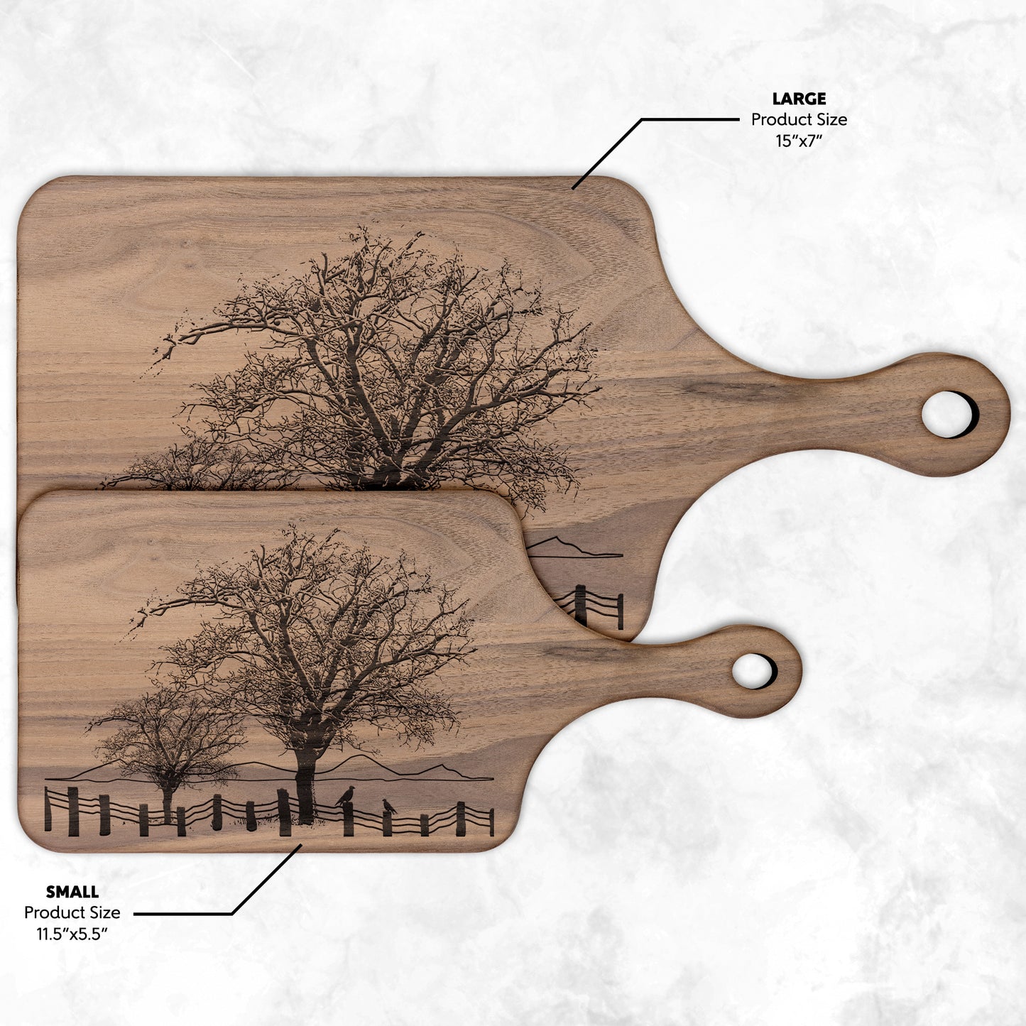 Maple & Walnut Paddle Cutting Board: Farmhouse Charm, USA Crafted, Ideal Gift