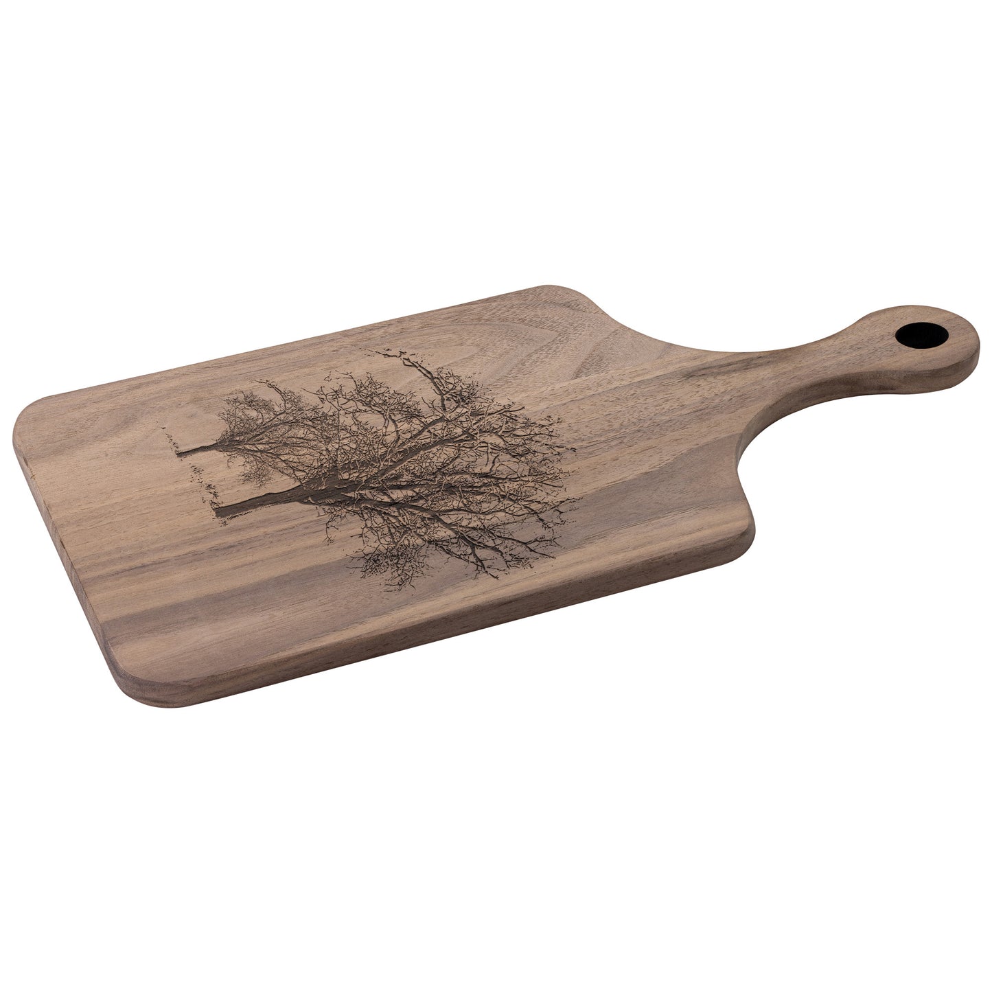 Maple Cutting Board, Walnut Cutting Board, Paddle Cutting Board with Trees, Perfect Housewarming Gift