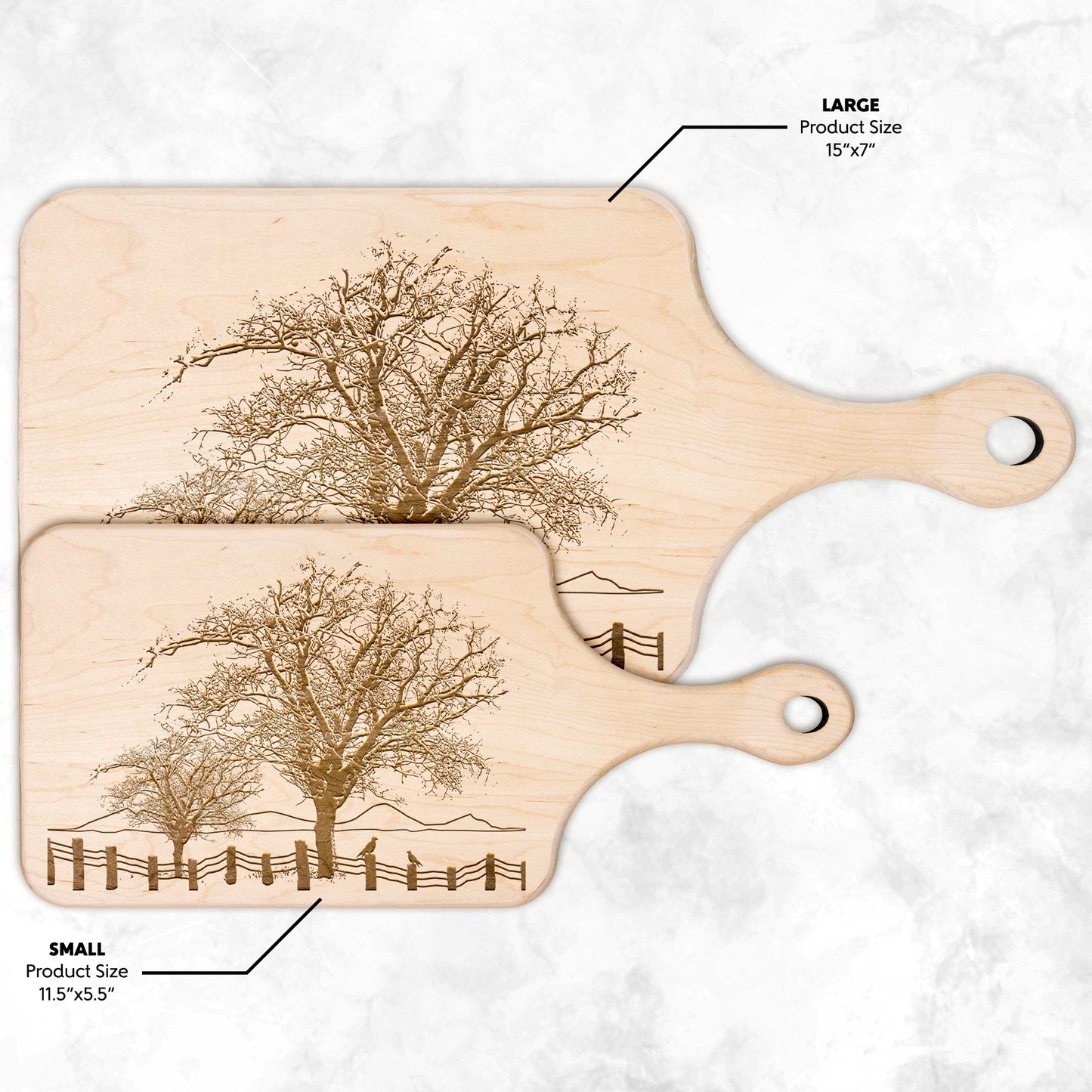 Maple & Walnut Paddle Cutting Board: Farmhouse Charm, USA Crafted, Ideal Gift