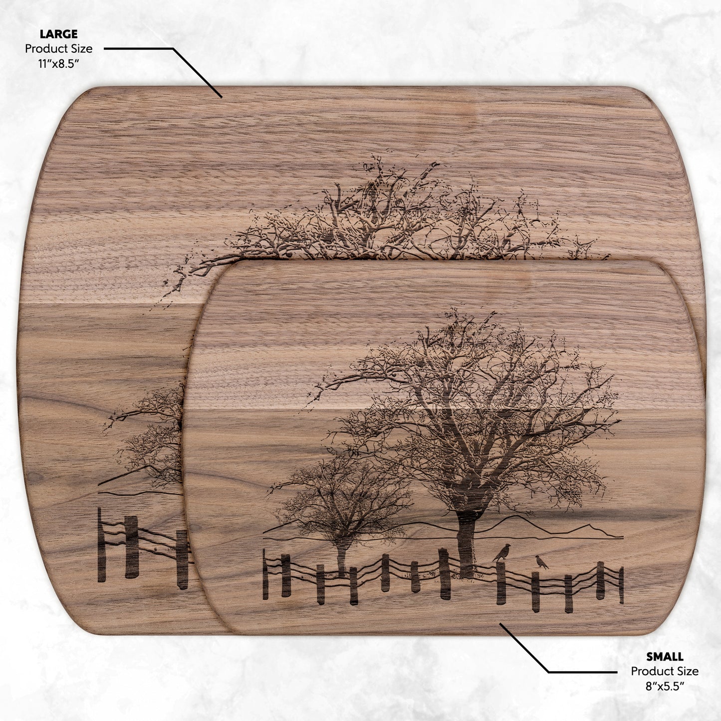 Walnut & Maple Oval Cutting Board: Farmhouse Charm, USA Crafted, Ideal Housewarming Gift