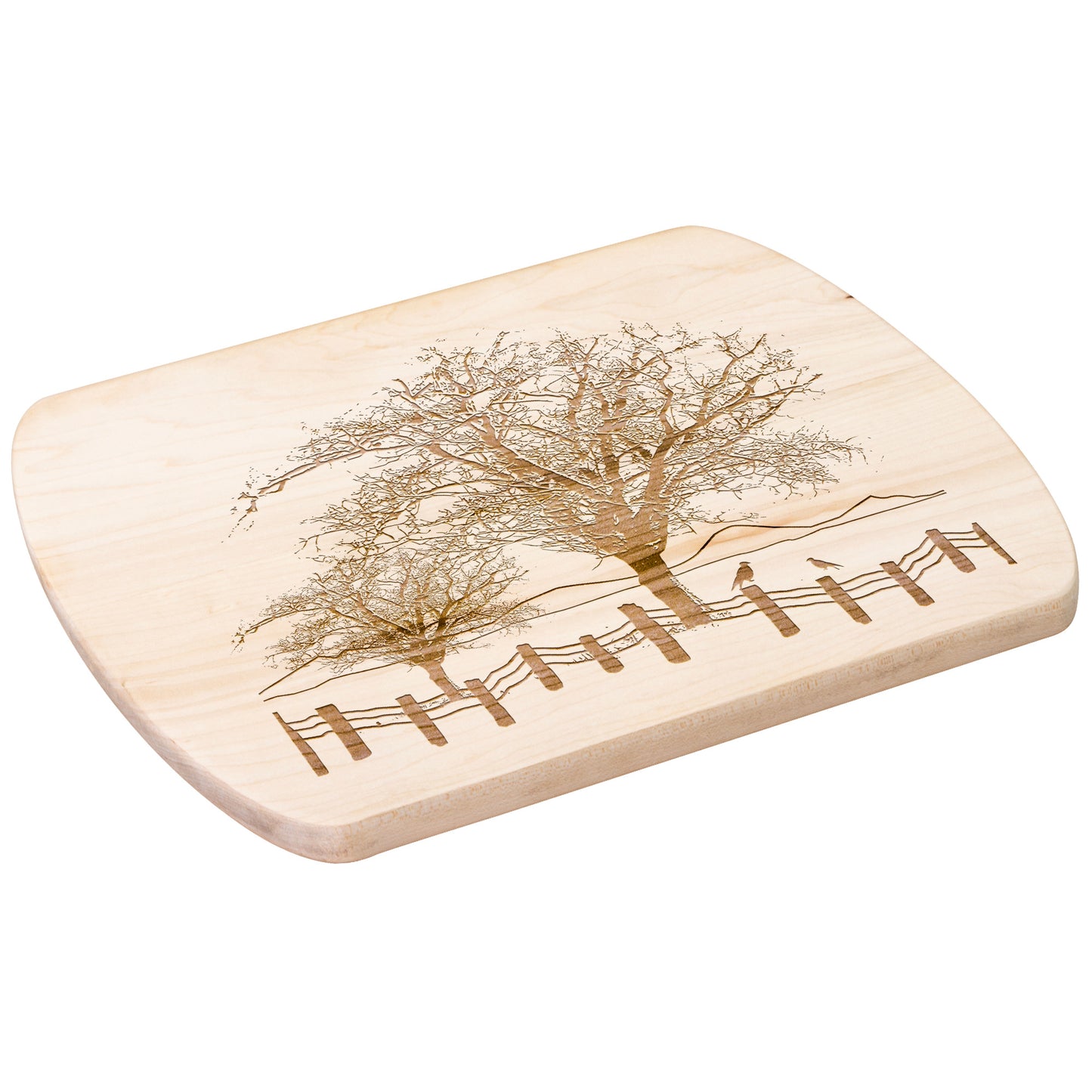 Walnut & Maple Oval Cutting Board: Farmhouse Charm, USA Crafted, Ideal Housewarming Gift