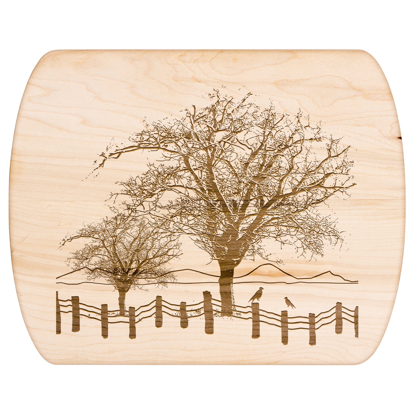 Walnut & Maple Oval Cutting Board: Farmhouse Charm, USA Crafted, Ideal Housewarming Gift