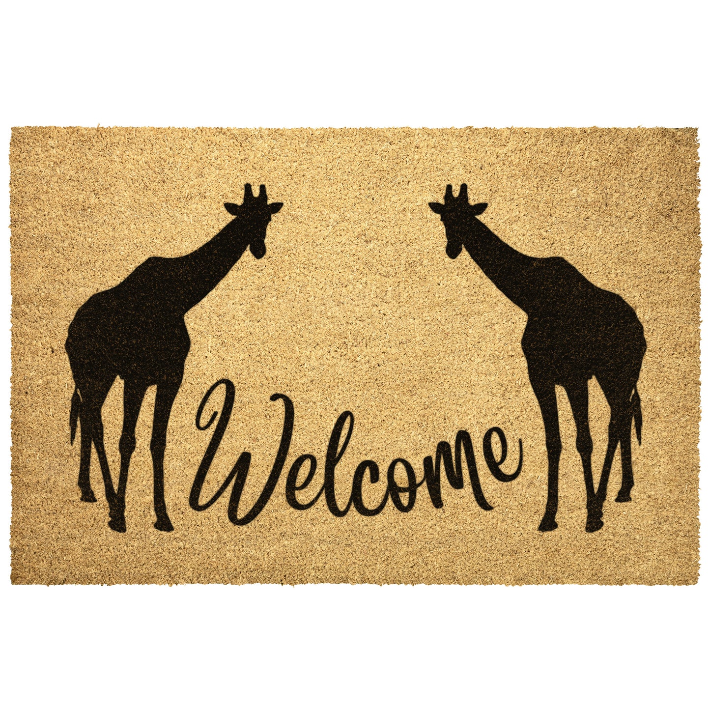 Welcome Home with our Whimsy Giraffe Coir Mat, Functional Front Door Mat, Cute Outdoor & Patio Gift Mat, Durable Animal Durable Mat, Tough