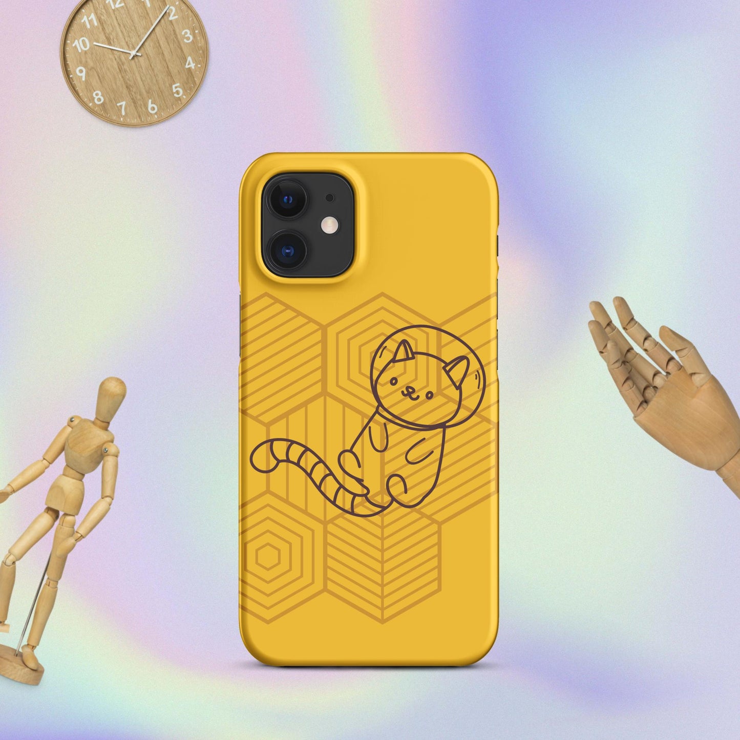 Galactic Whiskers: The Purr-fect Snap Case for iPhone® Adventures! Cute Cat Snap Case for your iPhone®