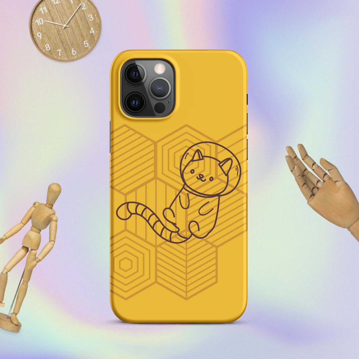 Galactic Whiskers: The Purr-fect Snap Case for iPhone® Adventures! Cute Cat Snap Case for your iPhone®