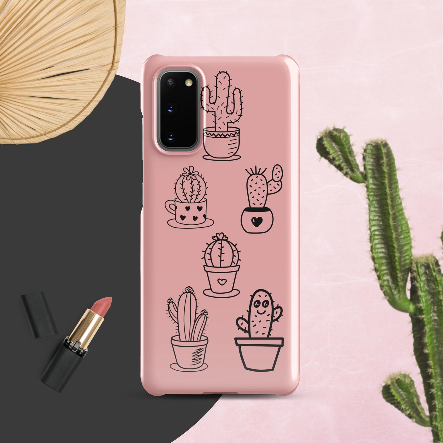 Pink Cactus Snap case for Samsung® Adorable Cacti Delight: Embrace Cuteness with our Charming Samsung Case!