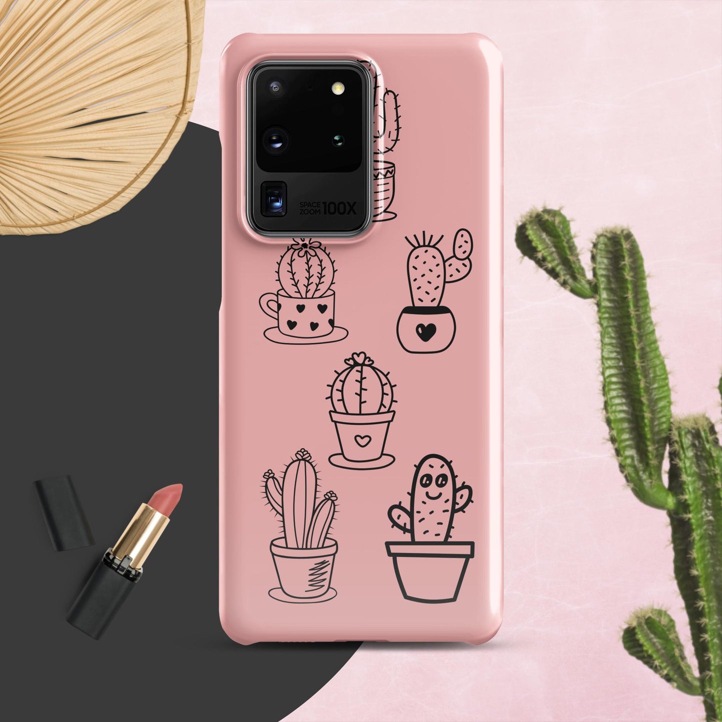 Pink Cactus Snap case for Samsung® Adorable Cacti Delight: Embrace Cuteness with our Charming Samsung Case!