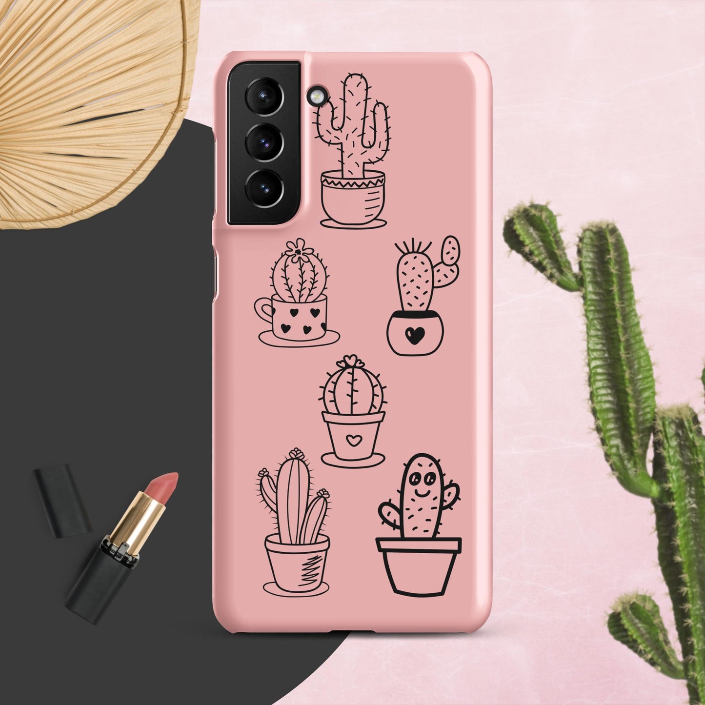 Pink Cactus Snap case for Samsung® Adorable Cacti Delight: Embrace Cuteness with our Charming Samsung Case!