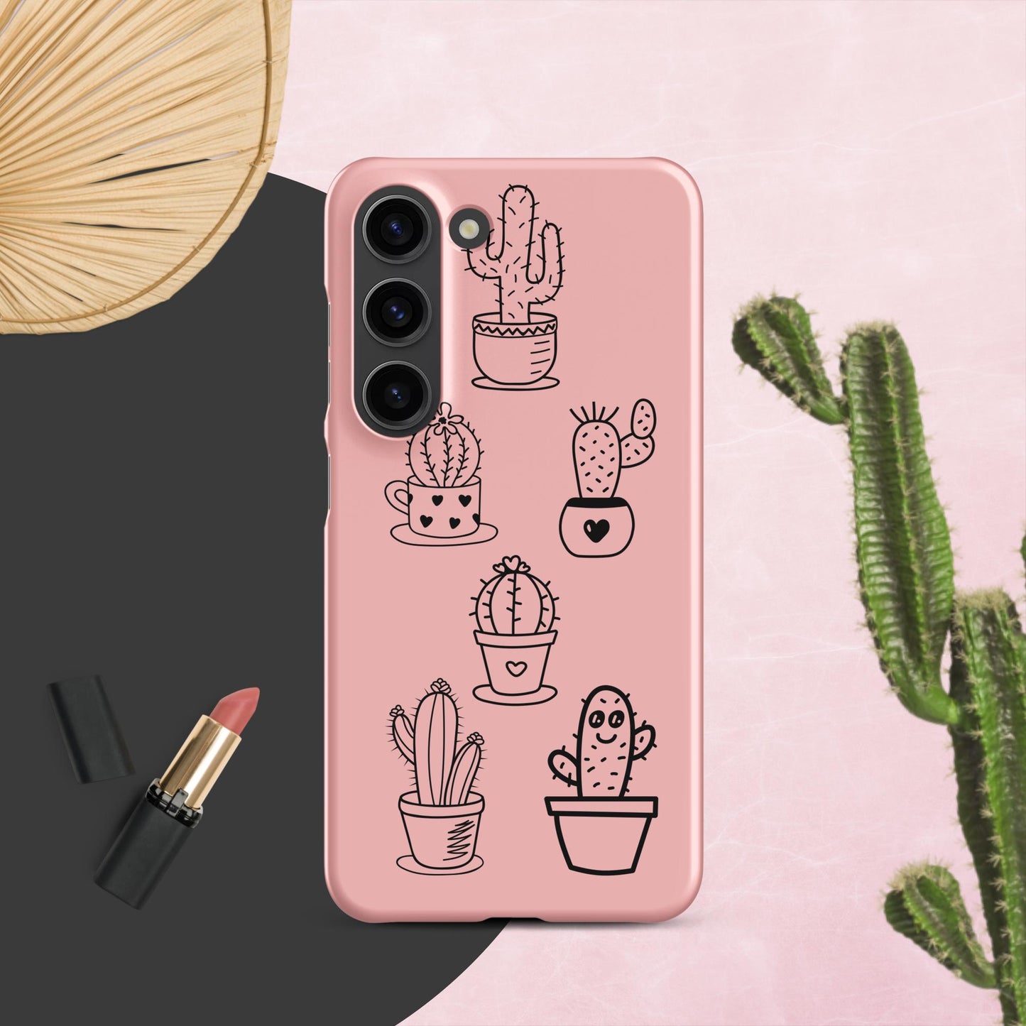 Pink Cactus Snap case for Samsung® Adorable Cacti Delight: Embrace Cuteness with our Charming Samsung Case!