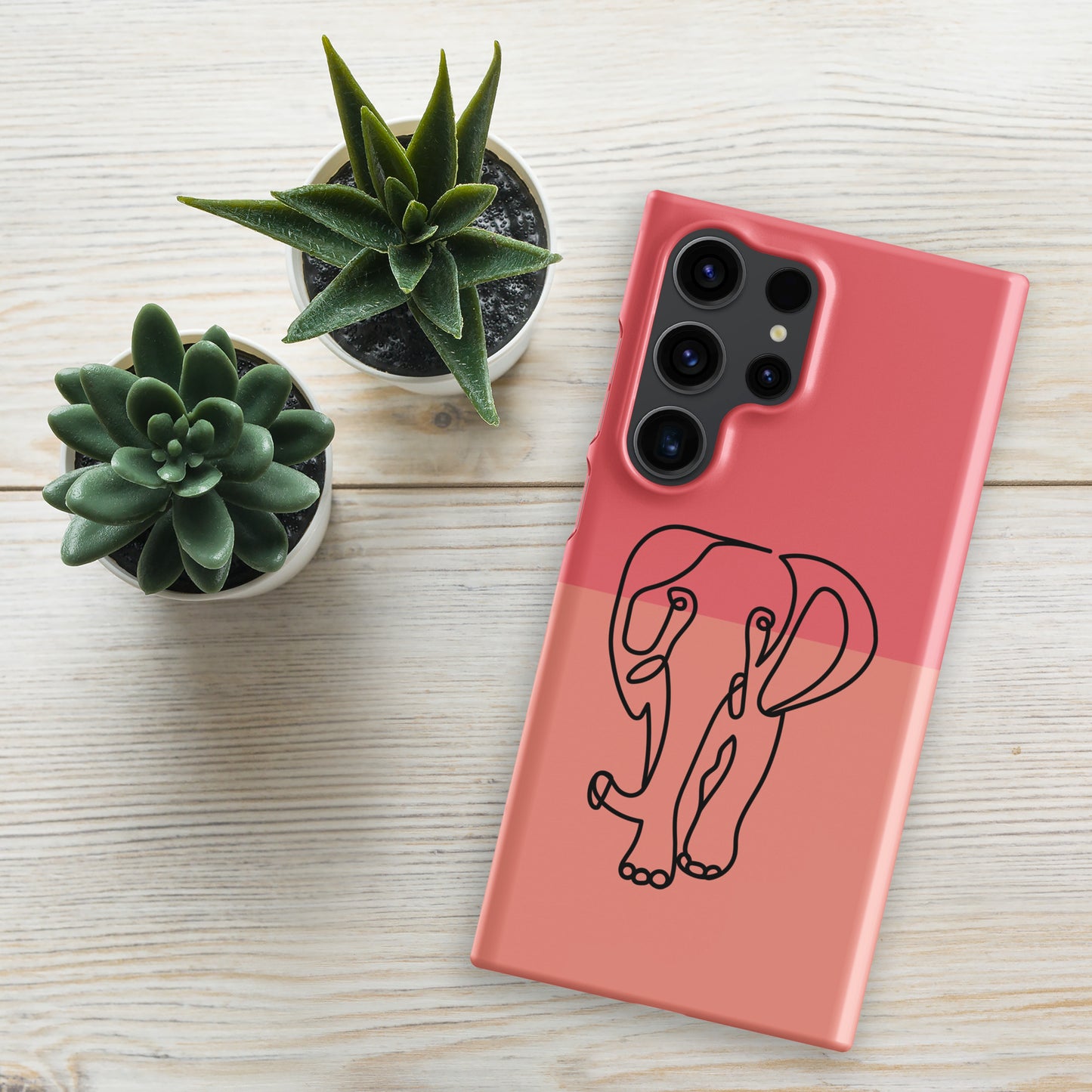 Get Elephantastic Style and Protection with our Snap Case for Samsung®: Mauve and Pink Pachyderm Delight! Elephant Snap case for Samsung®