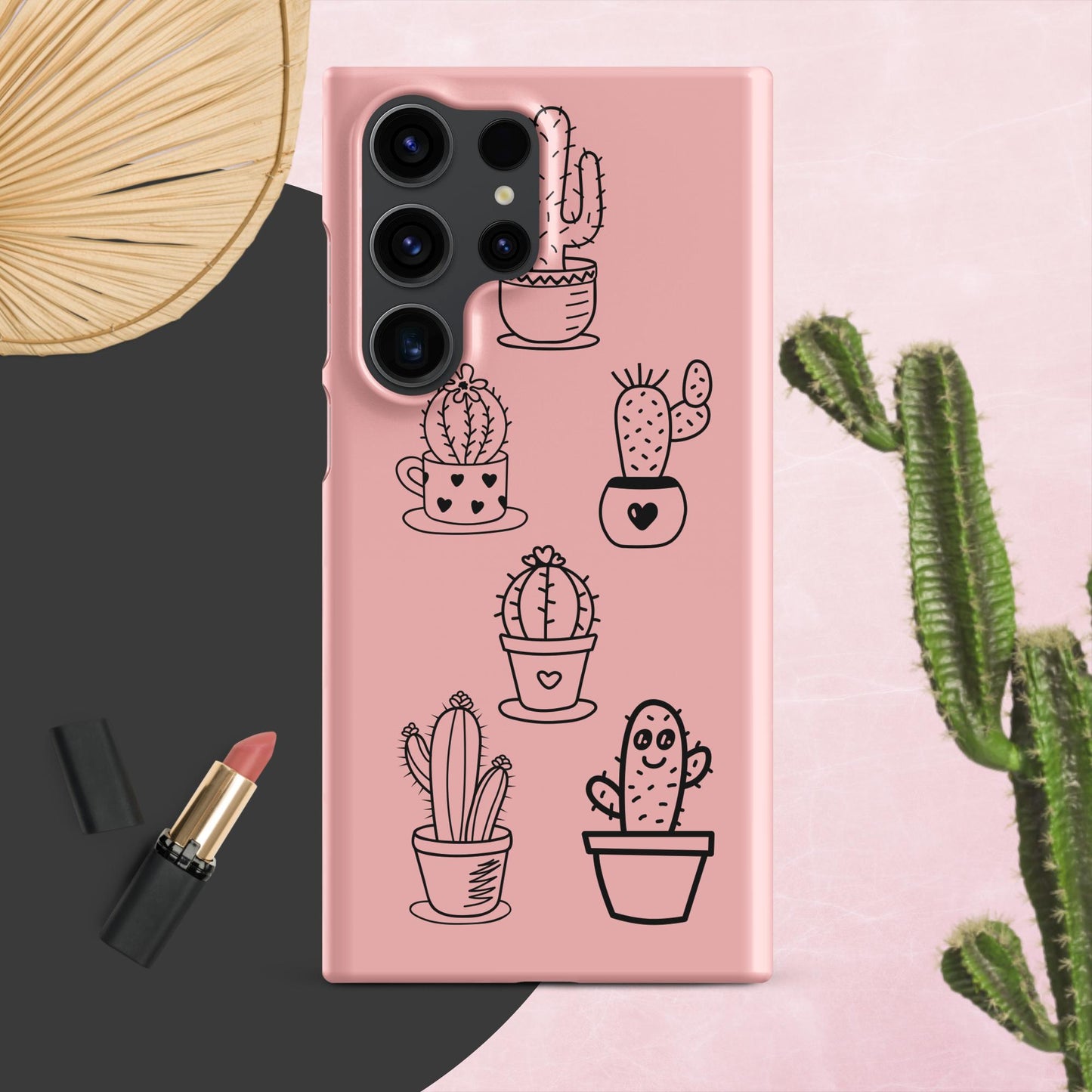 Pink Cactus Snap case for Samsung® Adorable Cacti Delight: Embrace Cuteness with our Charming Samsung Case!