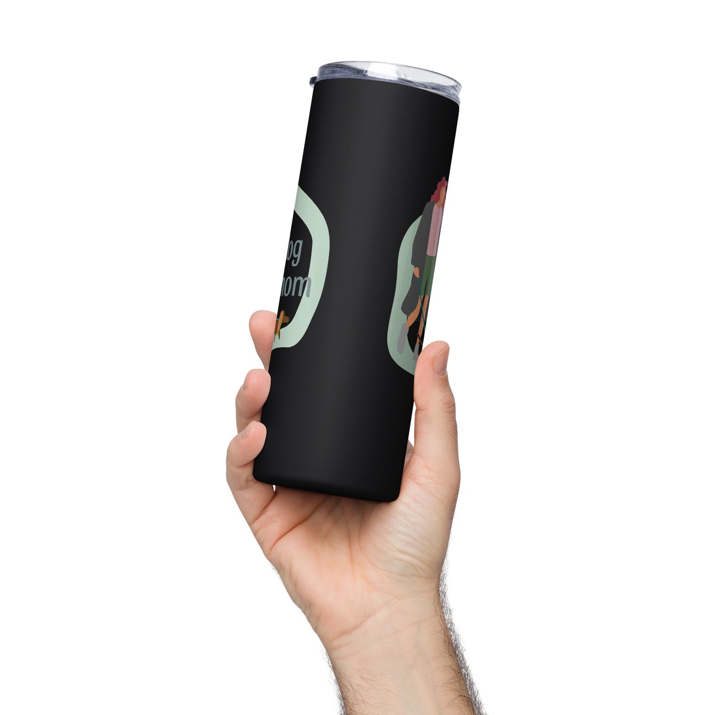 Stainless steel tumbler for Dog Moms, White or Black Tumbler