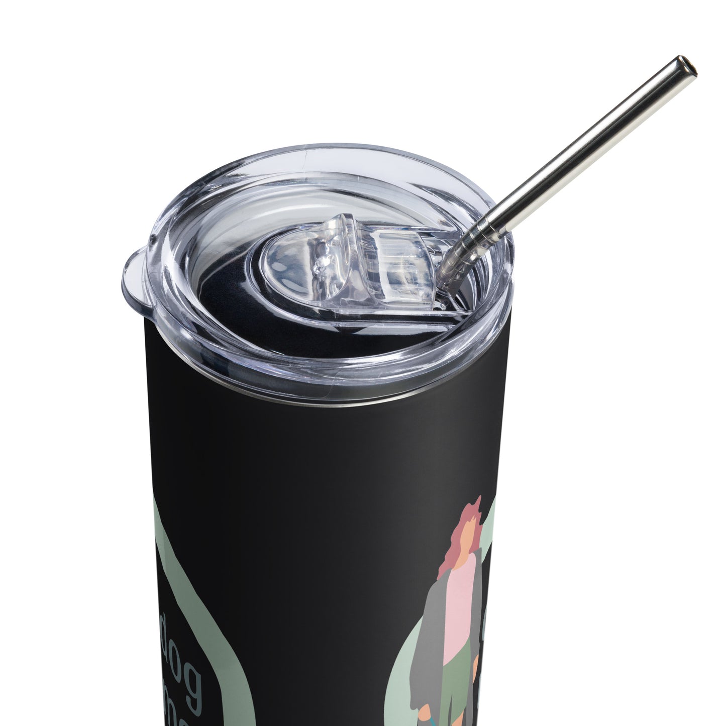 Stainless steel tumbler for Dog Moms, White or Black Tumbler