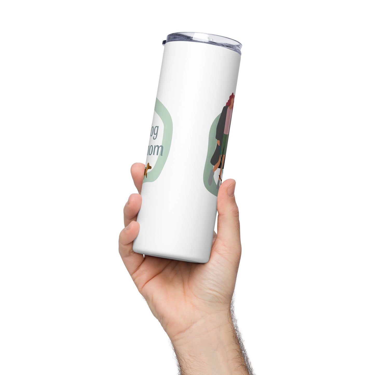 Stainless steel tumbler for Dog Moms, White or Black Tumbler