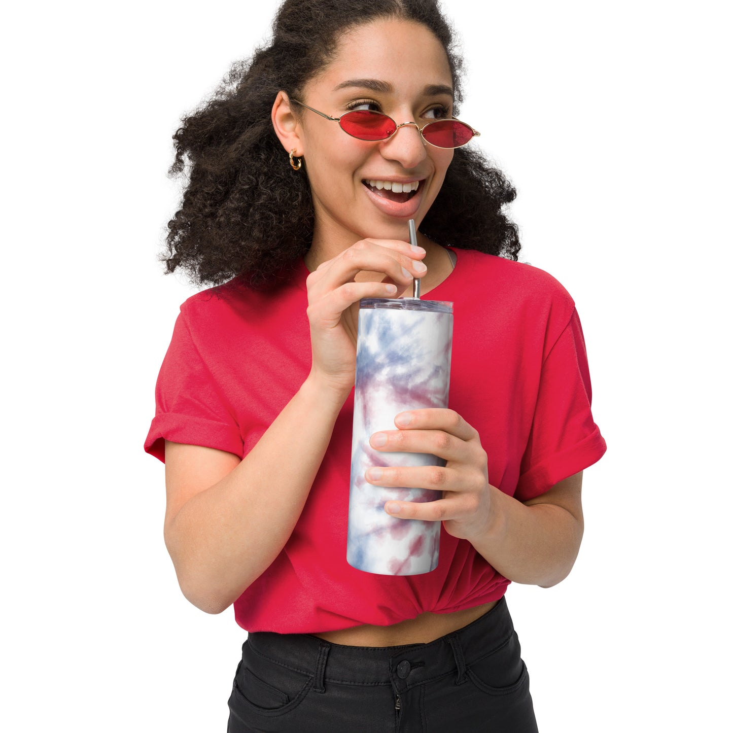 Cute Summer Tie Dye Stainless Steel Tumbler