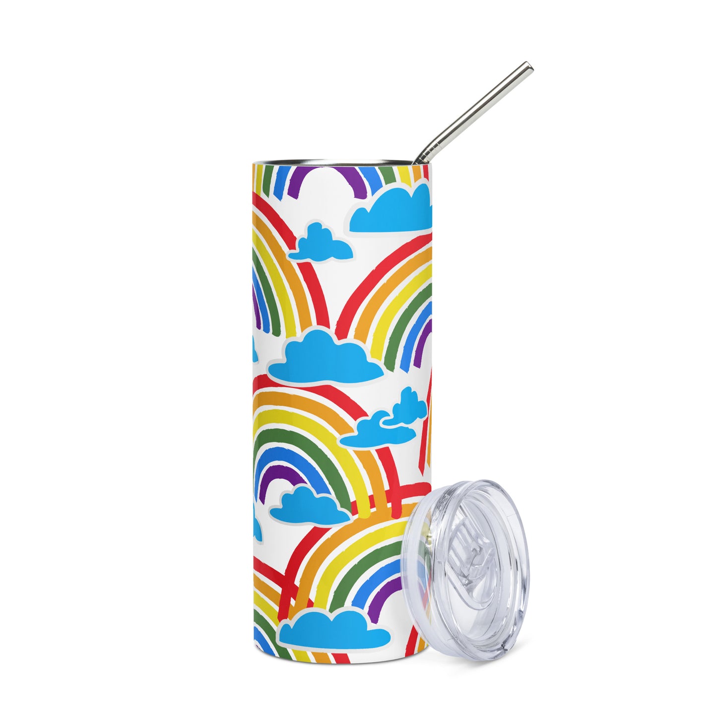 Colorful Rainbows Stainless Steel Tumbler (20 oz.)