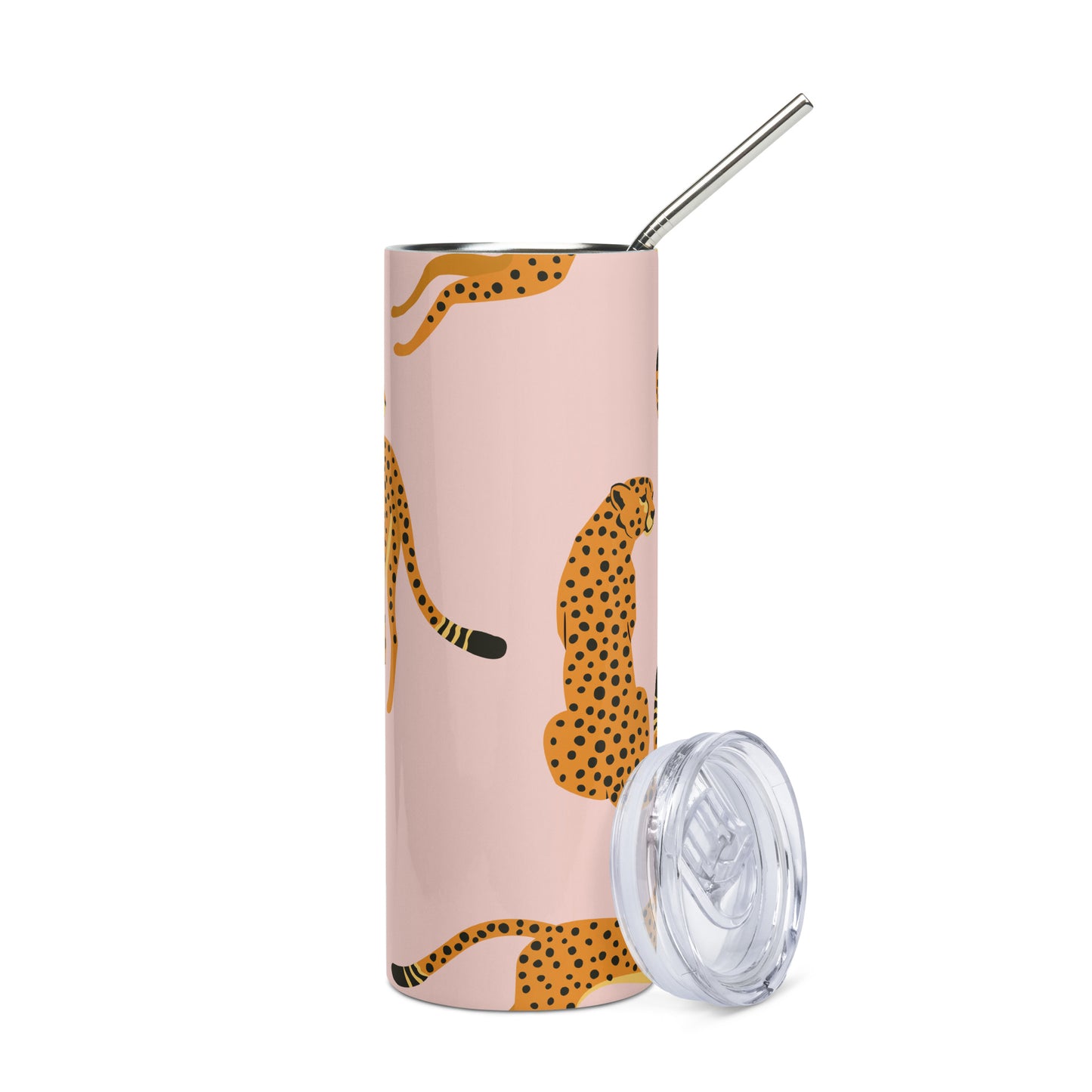 Playful Cheetah Stainless Steel Tumbler (20 oz.)