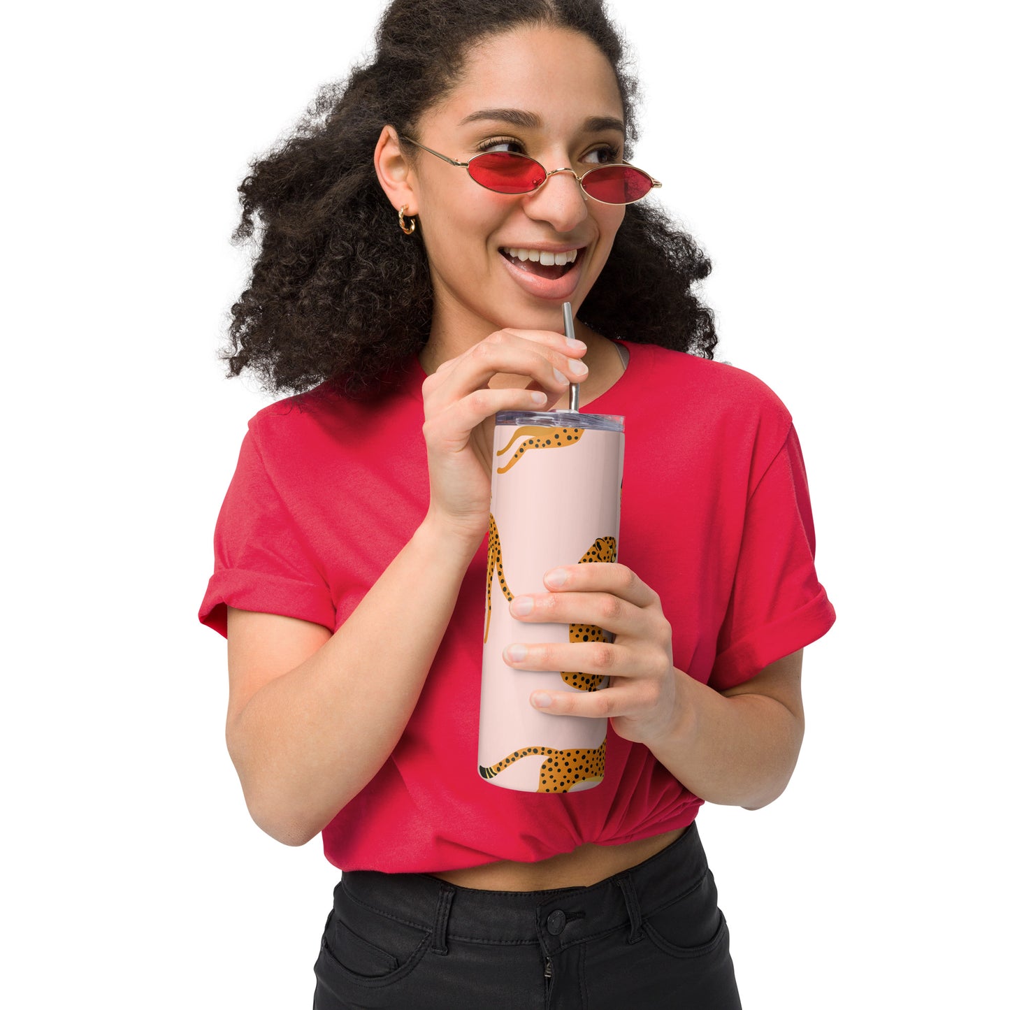 Playful Cheetah Stainless Steel Tumbler (20 oz.)