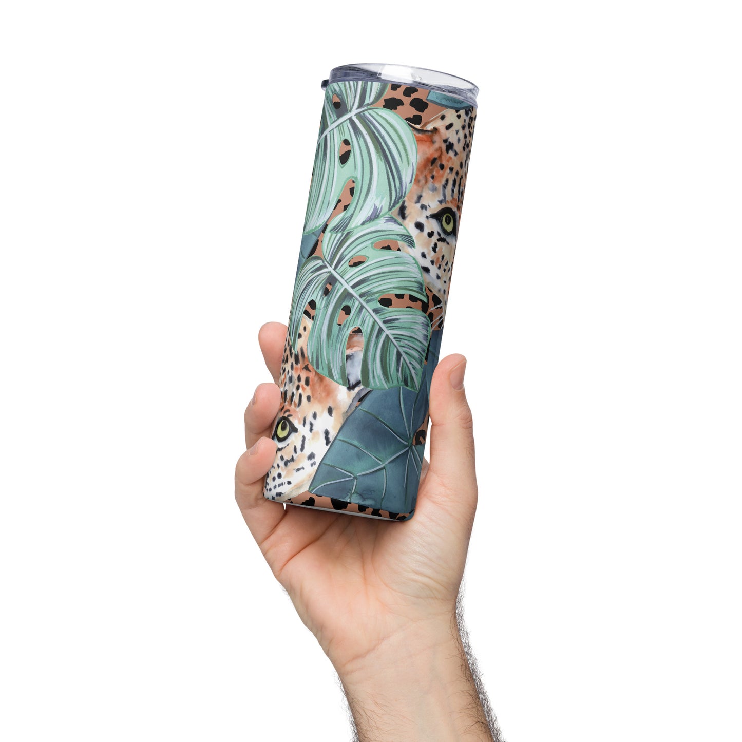 Leopard in Forest Stainless steel tumbler (20 oz.)