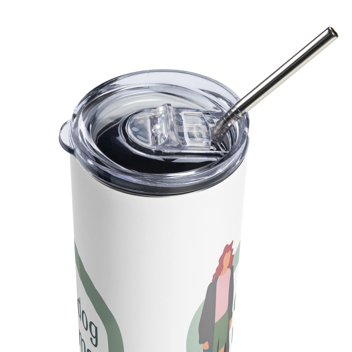 Stainless steel tumbler for Dog Moms, White or Black Tumbler