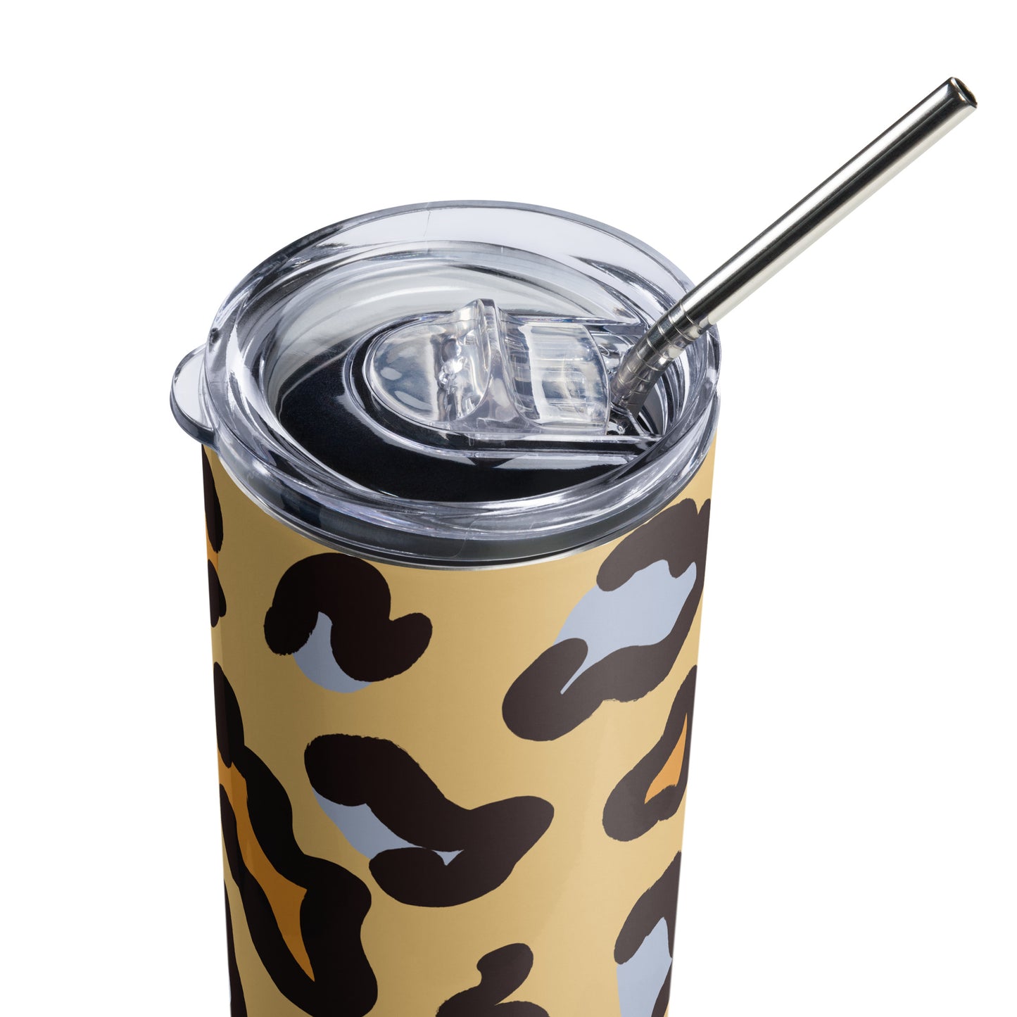 Colorful Cheetah Pattern Stainless Steel Tumbler (20 oz.)