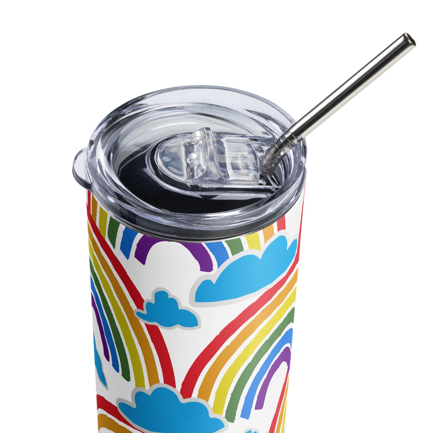 Colorful Rainbows Stainless Steel Tumbler (20 oz.)