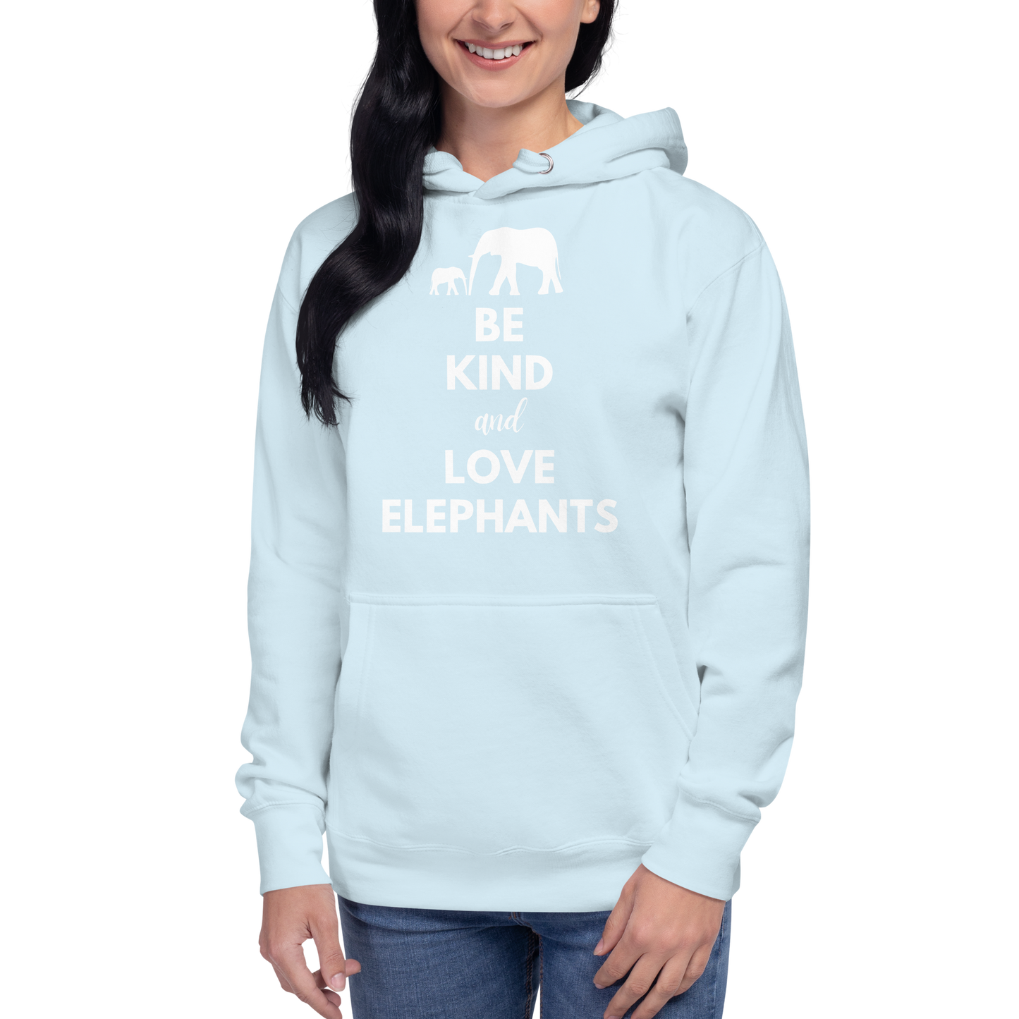 Be Kind and Love Elephants Unisex Hoodie
