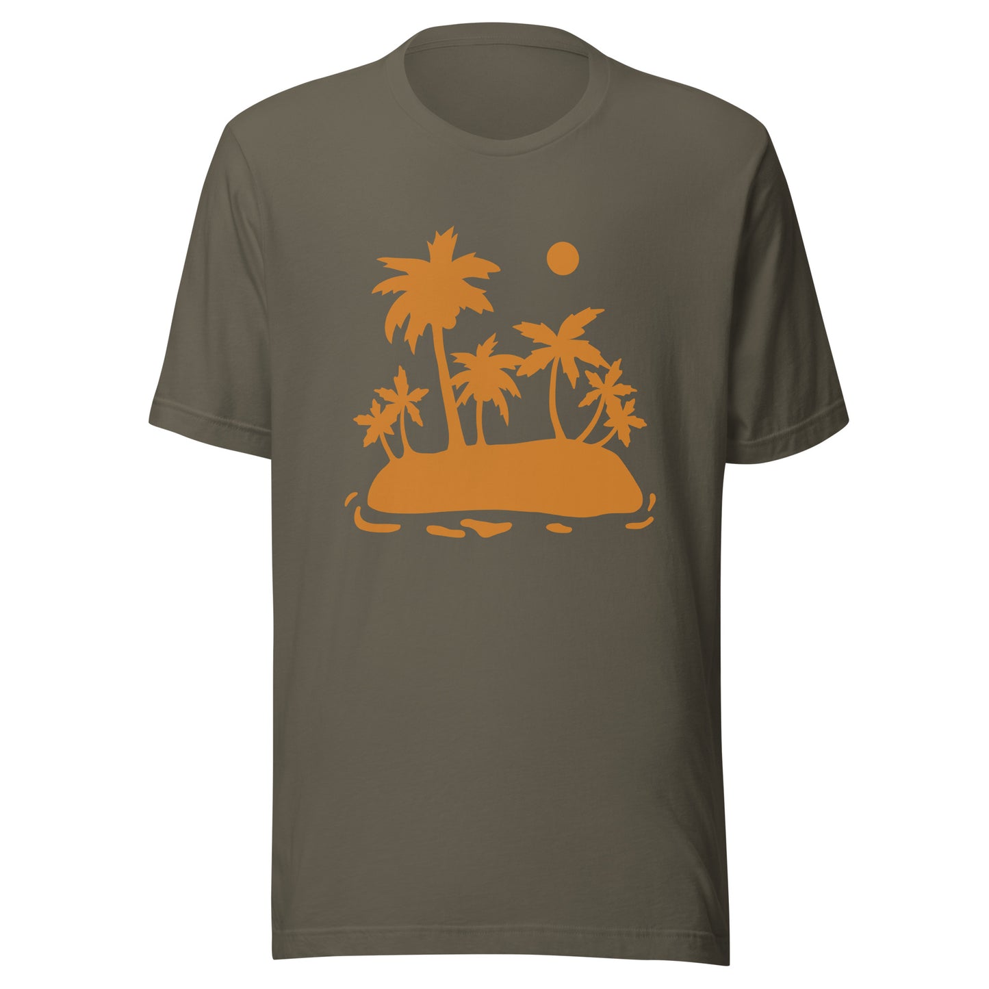 Palm Trees and Sun Unisex t-shirt, Shirt with Palm Trees and Sun, Vacation Summer Shirt for an Island