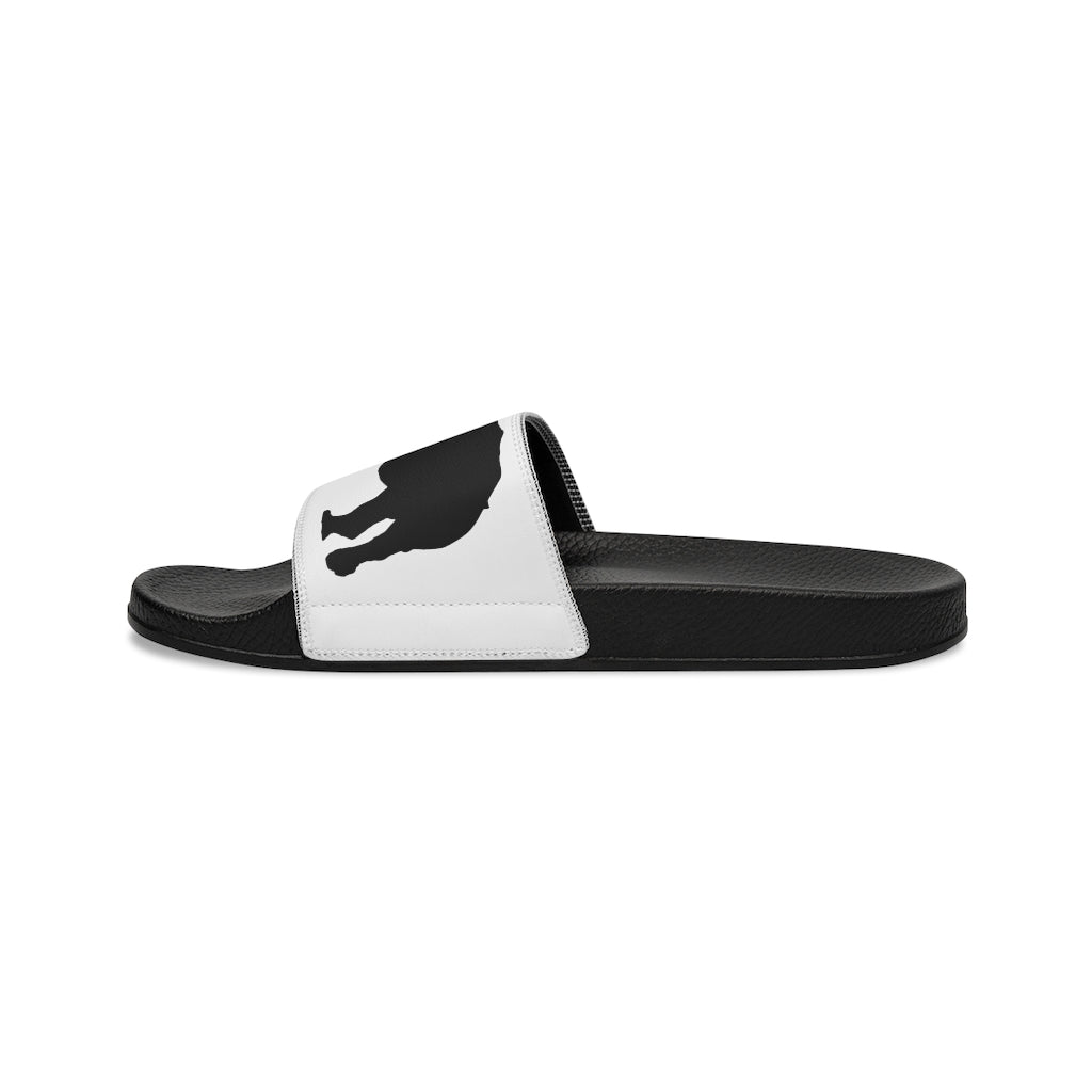 Men's Slide Sandals with Rhino Design, Rhino Sandals for Men, Men's Slippers with Removable Straps, Sandals with African Rhino, Men's Shoes