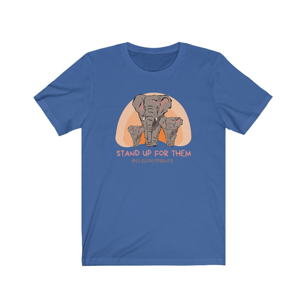 Cool Women's Elephant Shirt - Jersey Short Sleeve Elephant Tee, Three Elephants on Women's Shirt, Stand up for Elephants Shirt