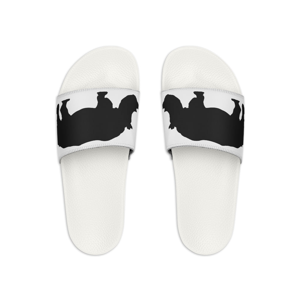 Men's Slide Sandals with Rhino Design, Rhino Sandals for Men, Men's Slippers with Removable Straps, Sandals with African Rhino, Men's Shoes
