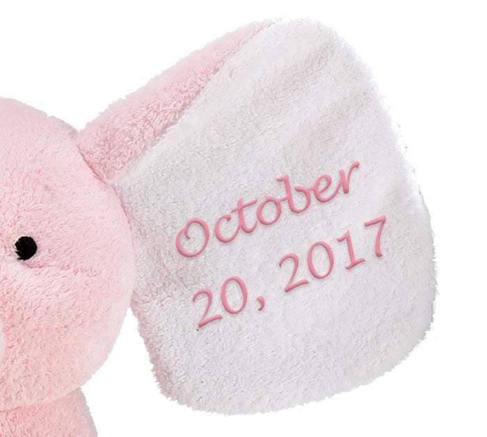 8-Inch Tall Plush Pink Elephant - Super Soft Pink Elephant Great for Monogramming Stuffed Elephant