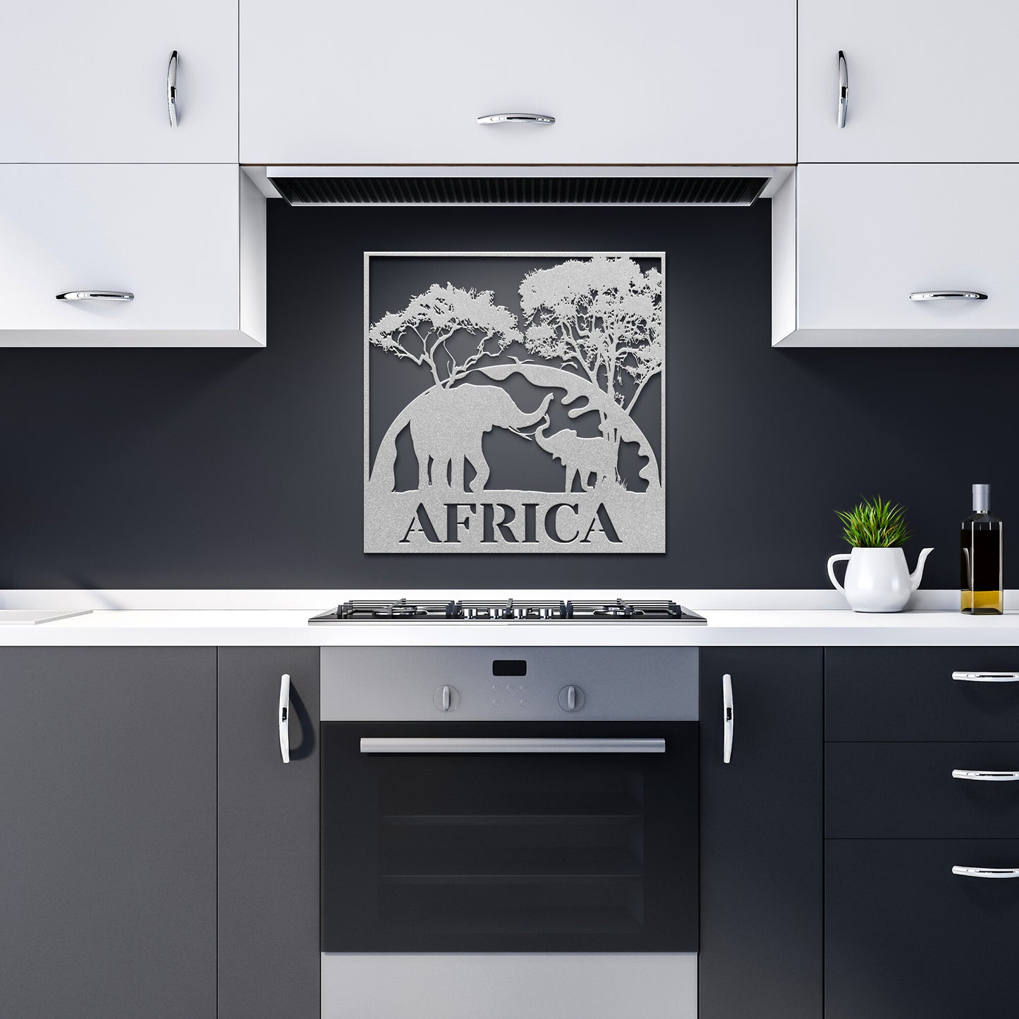 African Elephants and Sunset Metal Signs | Metal Wall Decor | Metal Wall Art | Africa Metal Art| Family Elephant Sign | Wedding Gift | Safari Metal Art | Housewarming Gift