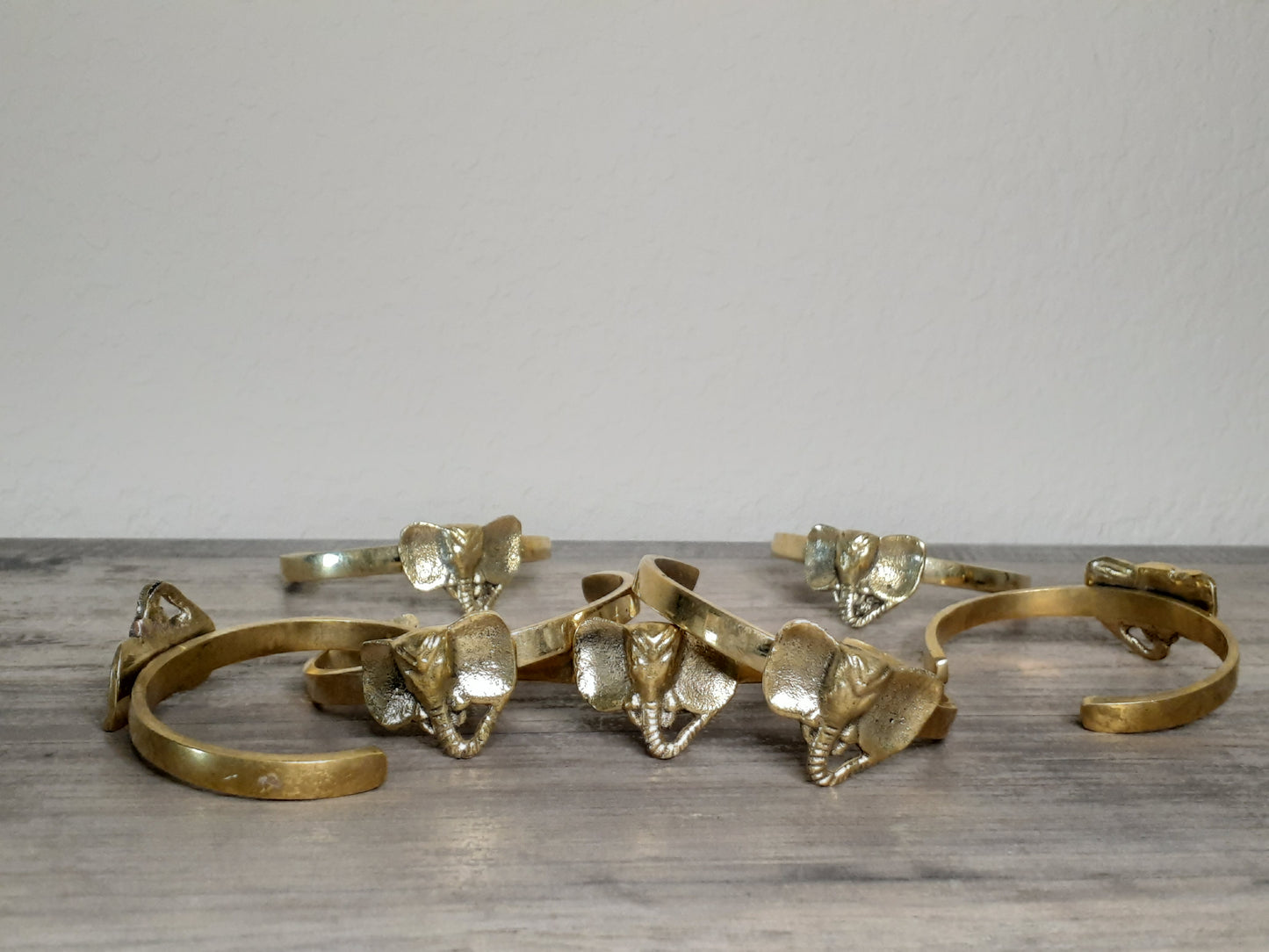 Handmade African Elephant Brass Bracelet - Elephant Head