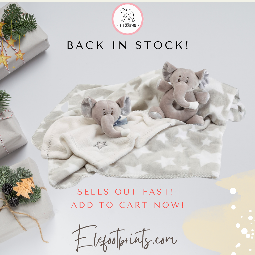 Adorable Stuffed Elephant Gift Set for Baby