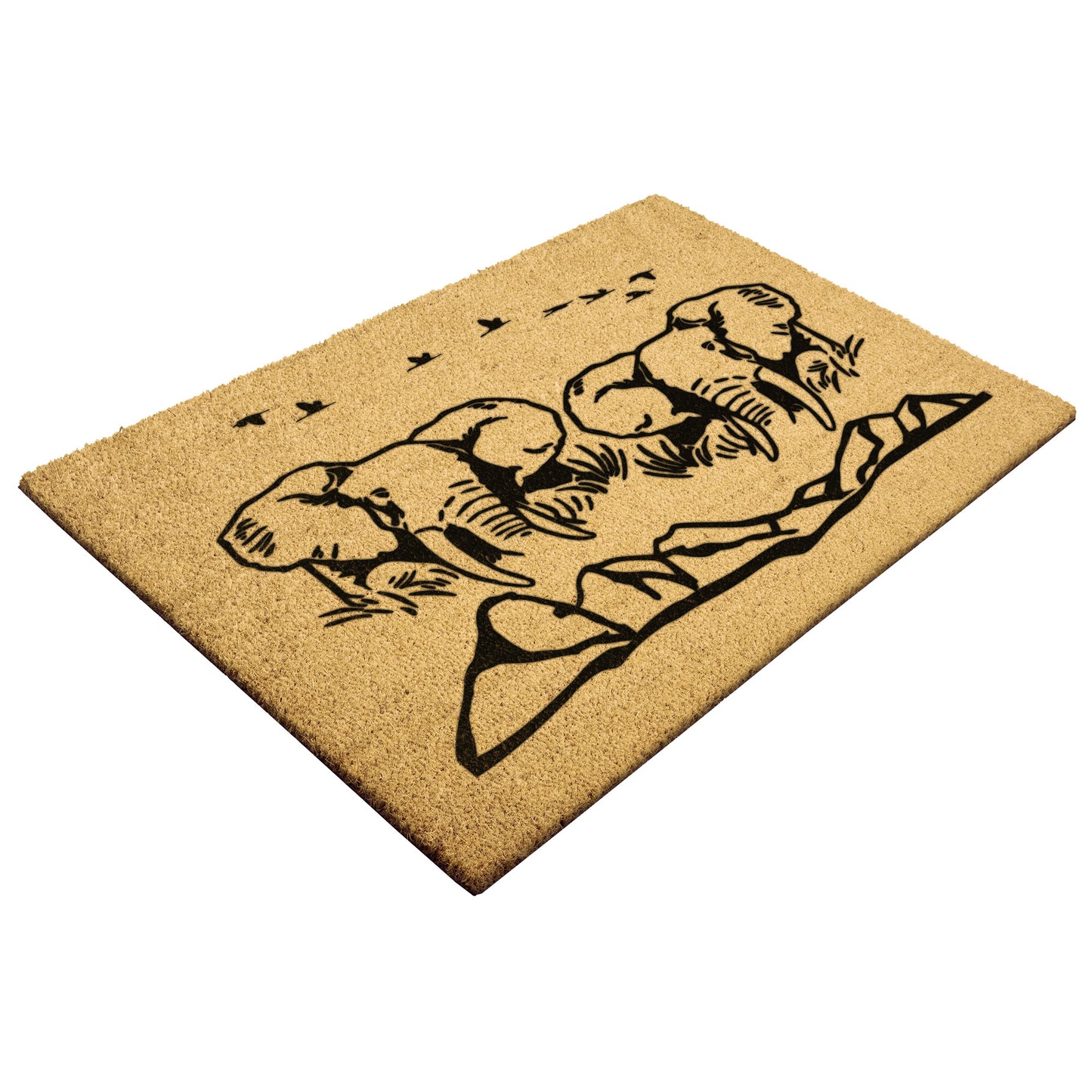 Majestic Elephants Welcome Mat | Nature Welcome Doormat | African Elephant Mat | Animal Front Door Mat | Cool Front Door Mat Mat | Front Door Mat
