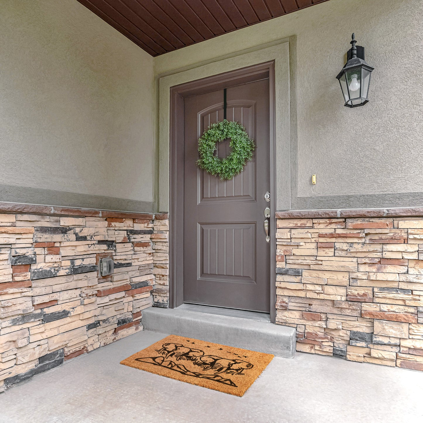 Majestic Elephants Welcome Mat | Nature Welcome Doormat | African Elephant Mat | Animal Front Door Mat | Cool Front Door Mat Mat | Front Door Mat
