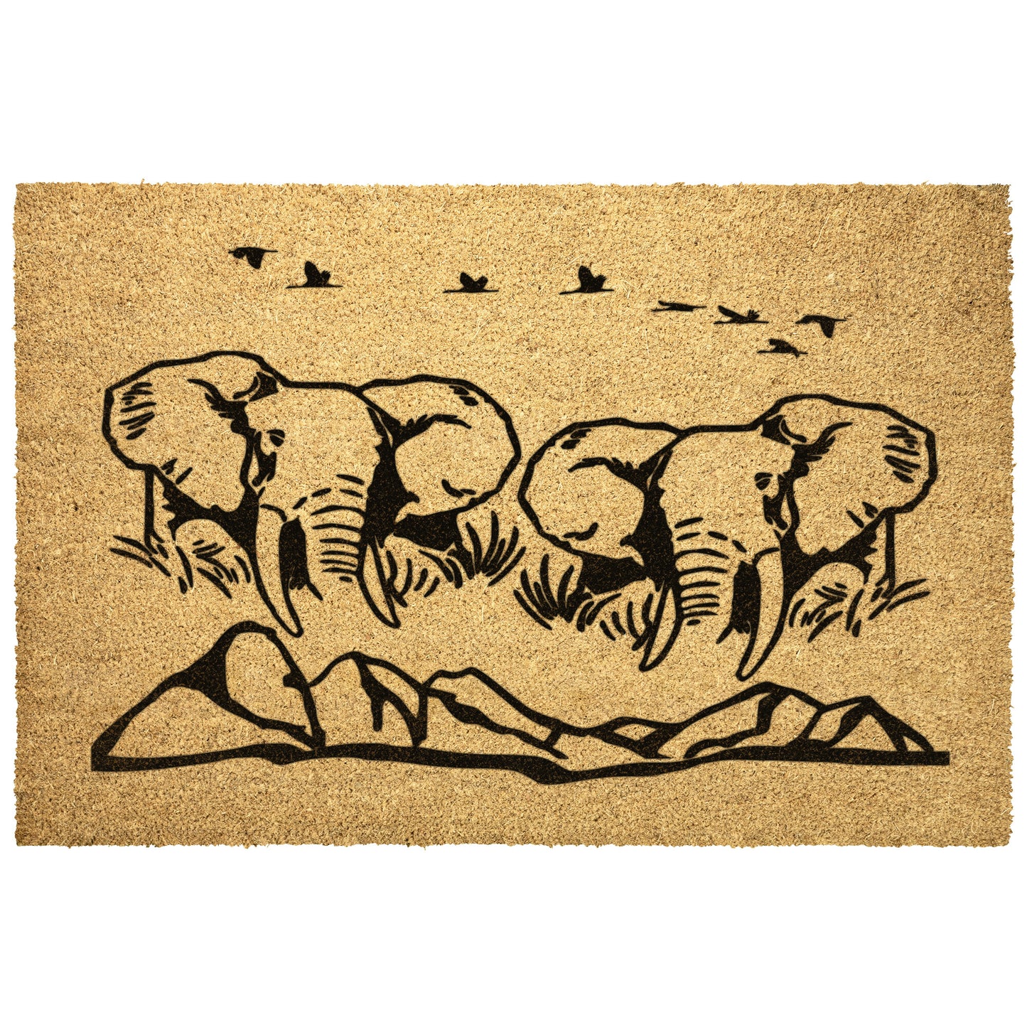 Majestic Elephants Welcome Mat
