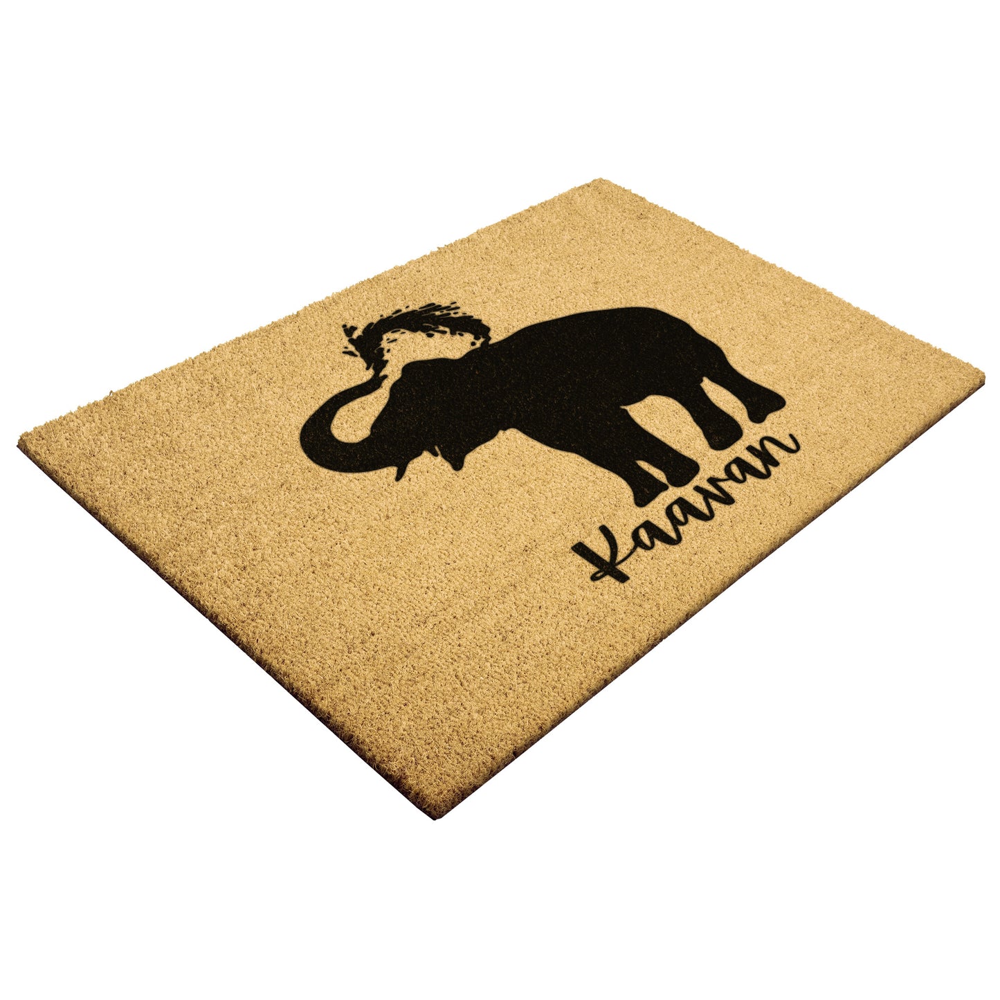 Kaavan Elephant Welcome Doormat | Elephant Front Door Mat| Asian Elephant Door Mat | Kaavan Having Fun Front Door Mat Mat | Front Door Mat