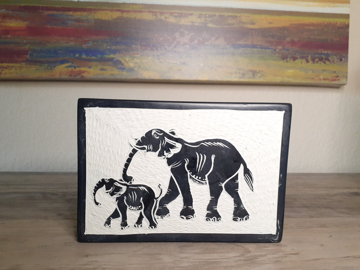 Decorative Elephant Soapstone Napkin Holder
