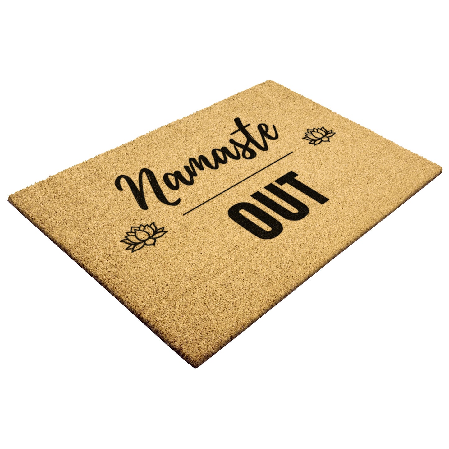 Yoga WELCOME Mat | Welcome Doormat | Namaste Out | Funny Front Door Mat Mat | Front Door Mat