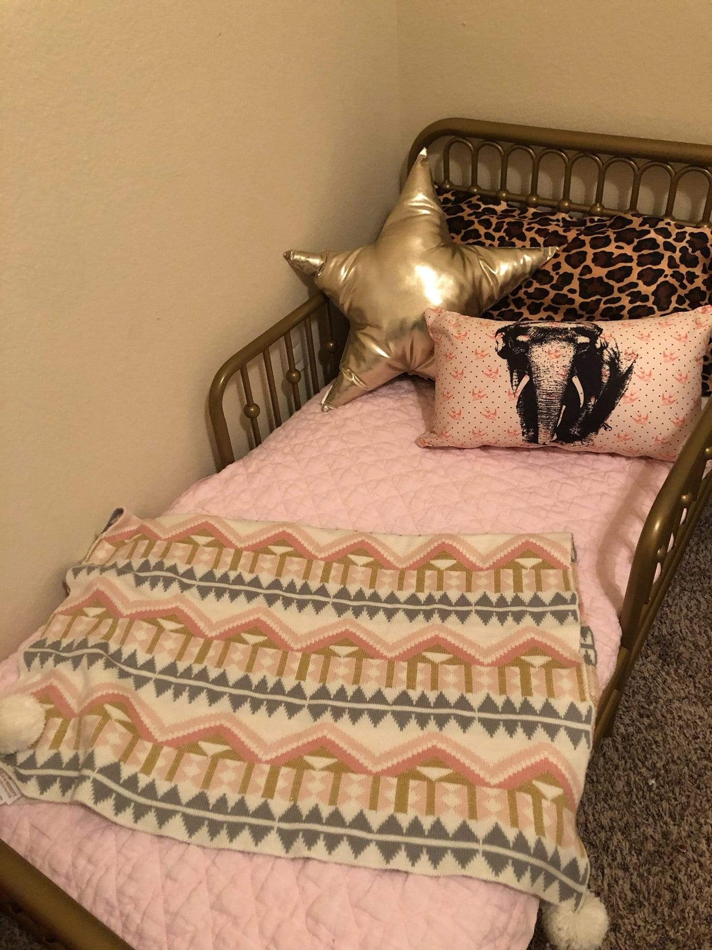 Asian Elephant Pillow - Elephant and the Birds