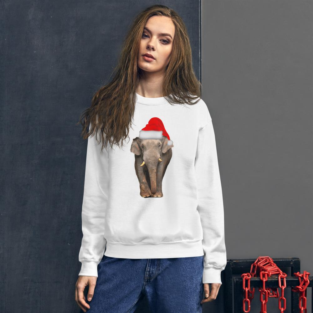 Asian Elephant Unisex Sweatshirt - The Christmas Elephant Sweatshirt