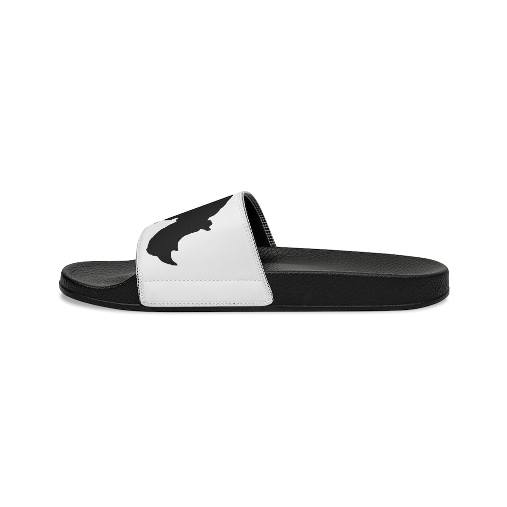 Men's Slide Sandals with Rhino Design, Rhino Sandals for Men, Men's Slippers with Removable Straps, Sandals with African Rhino, Men's Shoes