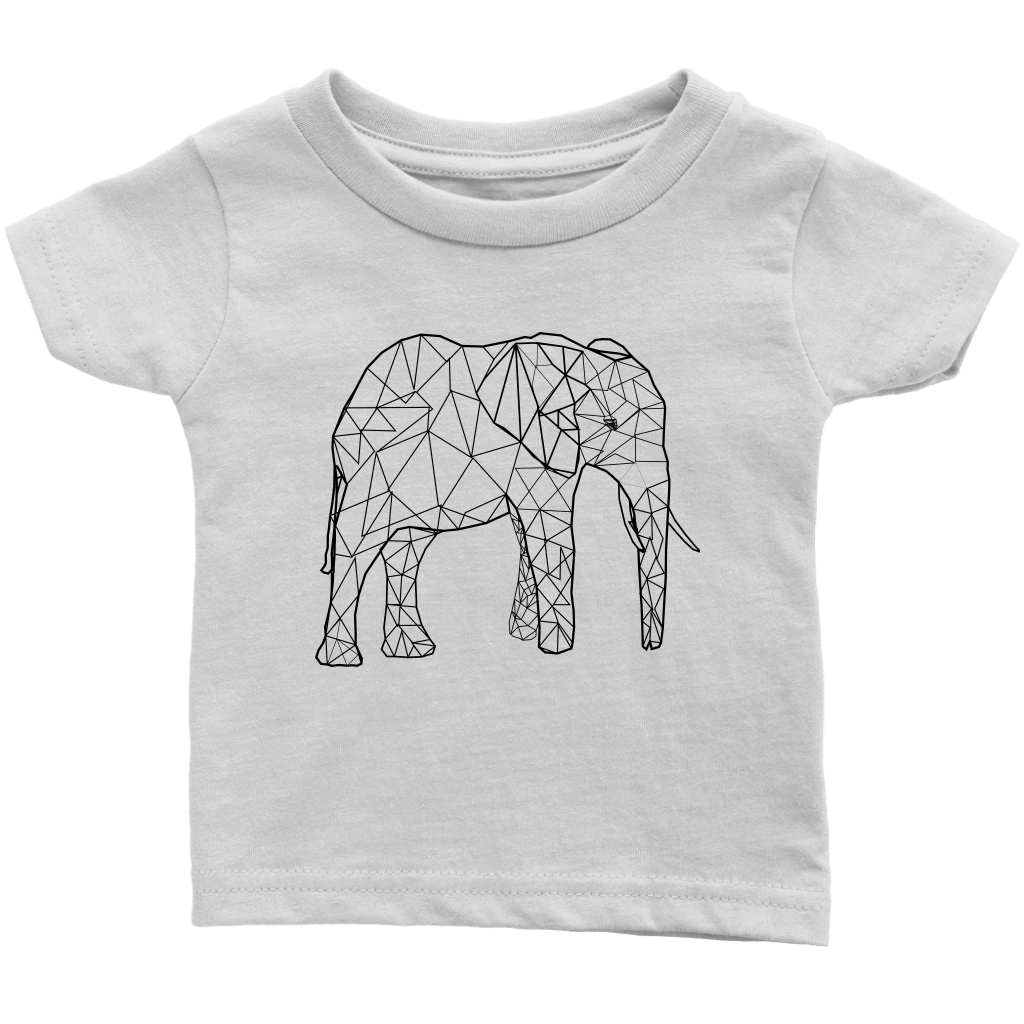 Baby Elephant Tee - Short Sleeve Geometric Elephant