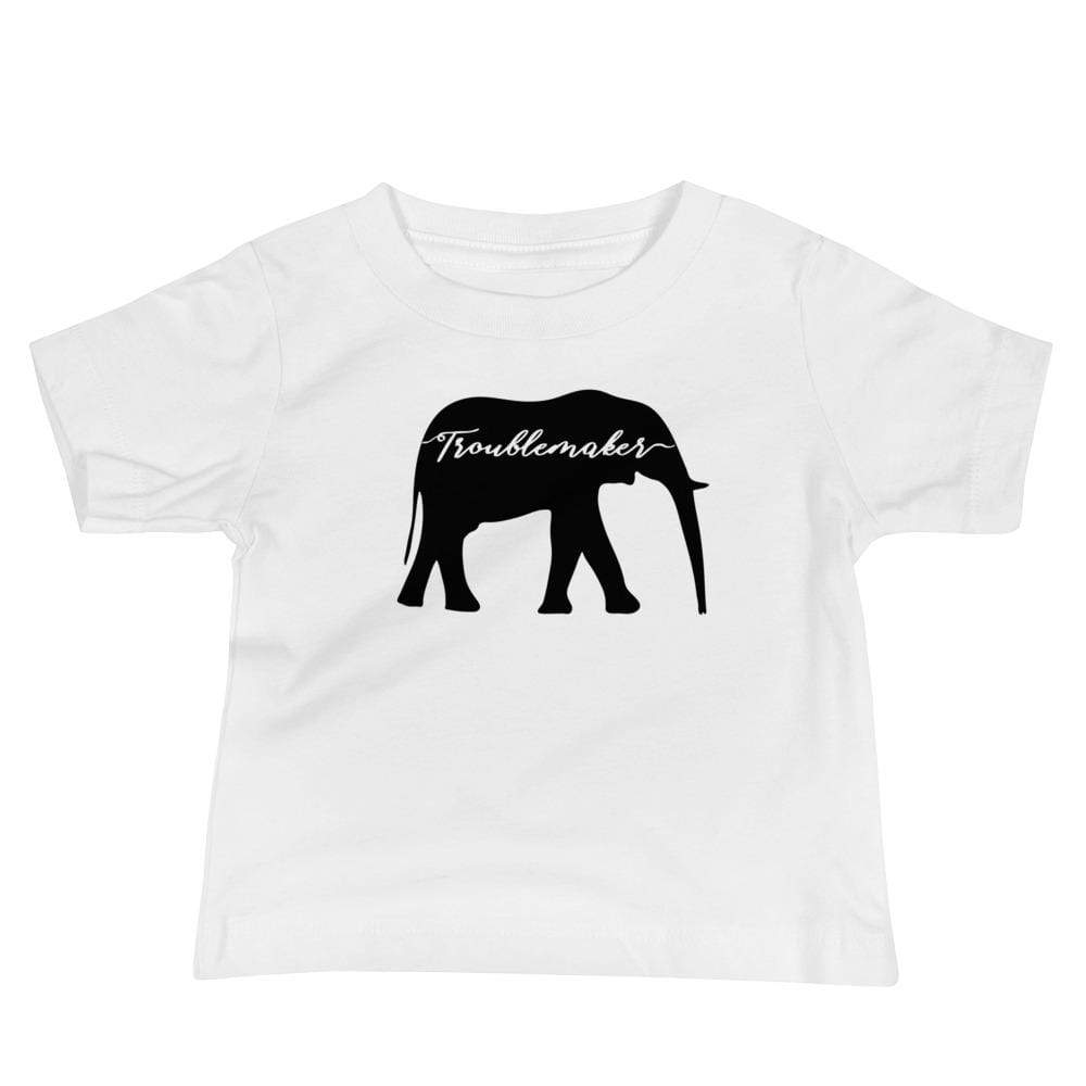 Baby Jersey "Troublemaker" Short Sleeve Tee - Elephant Footprints
