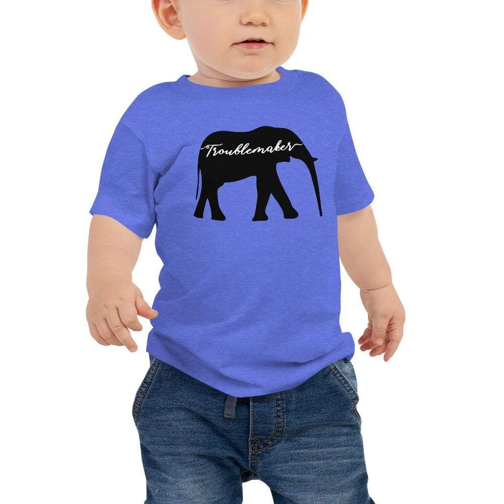 Baby Jersey "Troublemaker" Short Sleeve Tee - Elephant Footprints