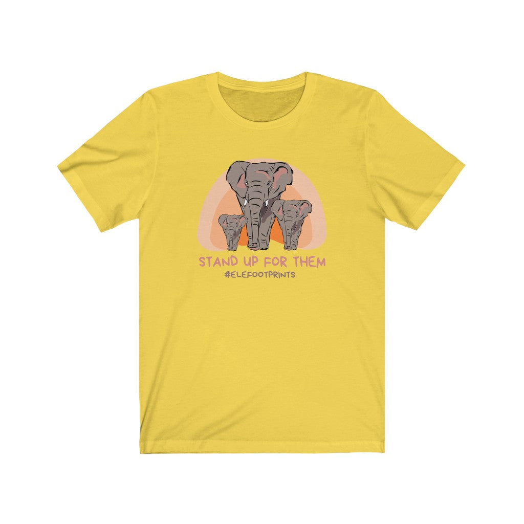 Cool Women's Elephant Shirt - Jersey Short Sleeve Elephant Tee, Three Elephants on Women's Shirt, Stand up for Elephants Shirt