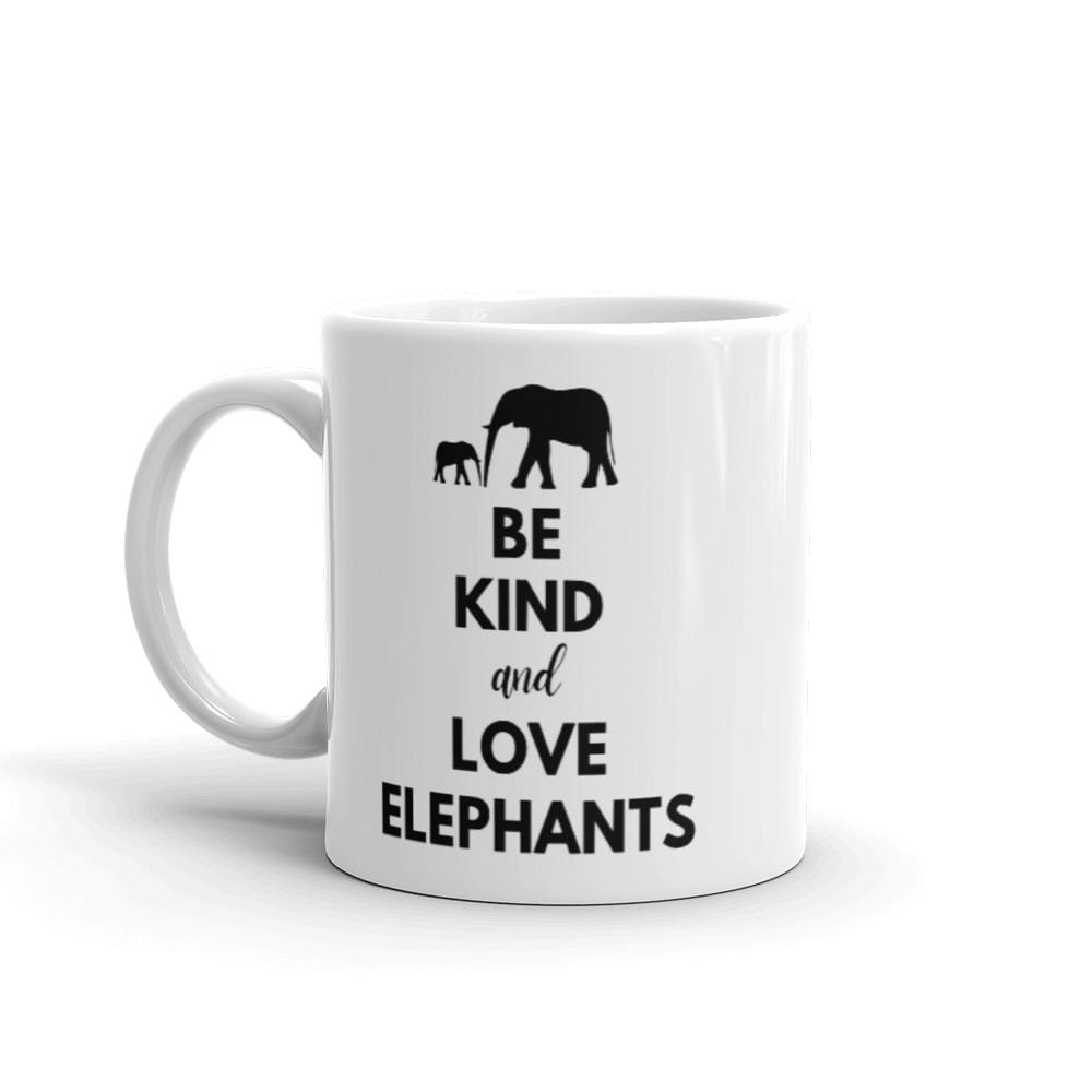 Be Kind and Love Elephants 11oz. and 15oz. Mugs